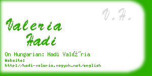 valeria hadi business card